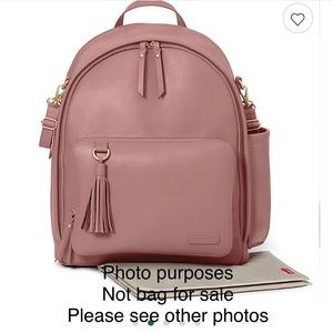 SKIP*HOP® Greenwich Simply Chic Backpack Diaper Bag in Dusty Rose. Gently used.